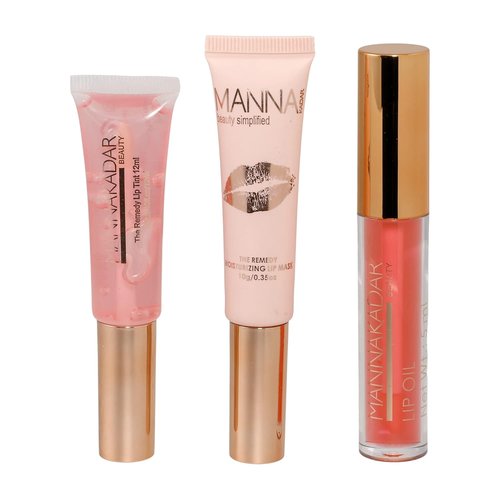 Manna Kadar Cosmetics The Remedy - Nourishing Lip Tint, Mask & Oil Set | Hydrating Formula