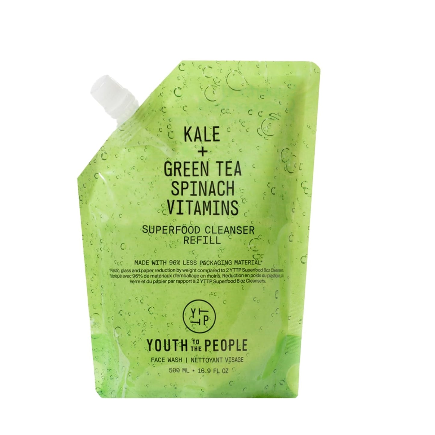 Youth To The People Superfood Facial Cleanser - Kale & Green Tea Daily Face Wash for Glowing Skin, pH Balanced, Sulfate-Free