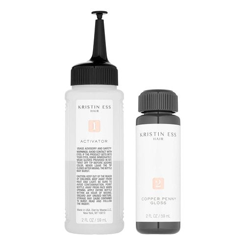 Kristin Ess Hair Copper + Auburn Hair Gloss - Shine Boosting Semi-Permanent Dye for Women - Vegan Treatment