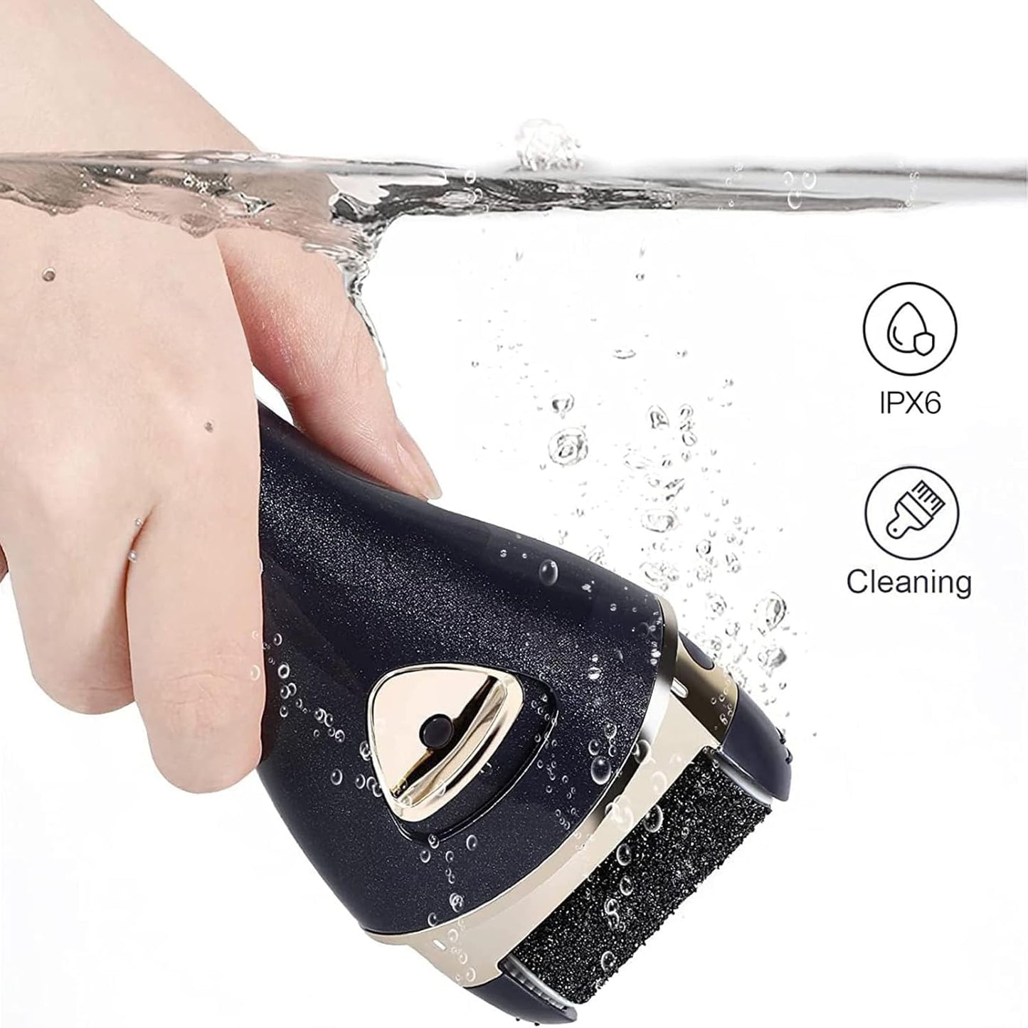 Skiennix Electric Callus Remover - Rechargeable Portable Foot File for Smooth Skin | Ideal Gift (Black)