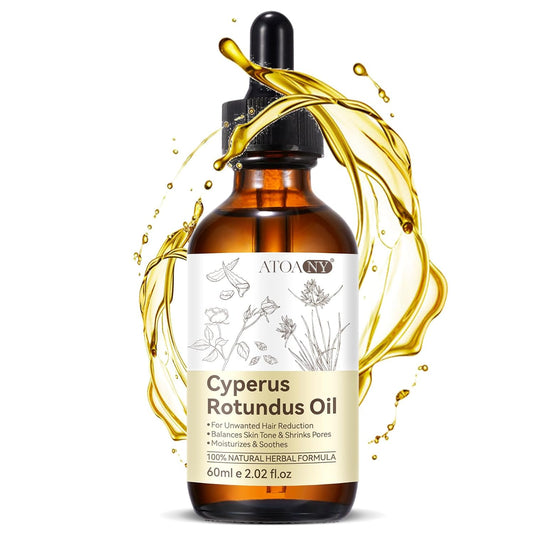 Cyperus Rotundus Oil, Natural Cyperus Rotundus Oil for Unwanted Hair Removal, Reducing Body Hair Growth,Balances Skin Tone, Moisturizes & Soothes, Suitable for All Skin Types (2.02 fl.oz)