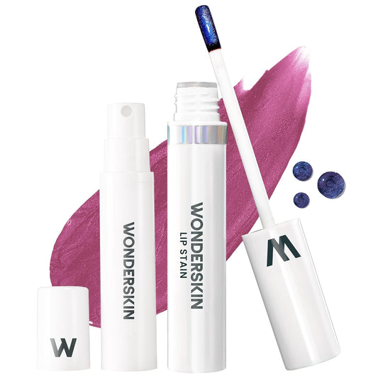 Wonderskin Wonder Blading Lip Stain Kit - Long Lasting, Waterproof Nude Tint | Peel Off Masque (Bella)