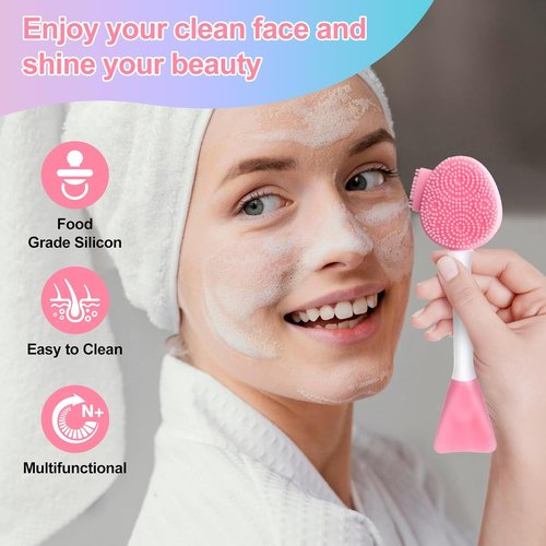MUIIGOOD Silicone Face Scrubber - Exfoliating Brush for Cleansing & Mask Application | Blackhead Removal Tool