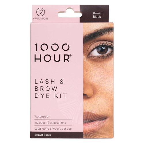 1000 Hour Professional Formula Brow Kit - Long-Lasting Eyebrow Gel & Mascara - 12 Applications in Brown Black