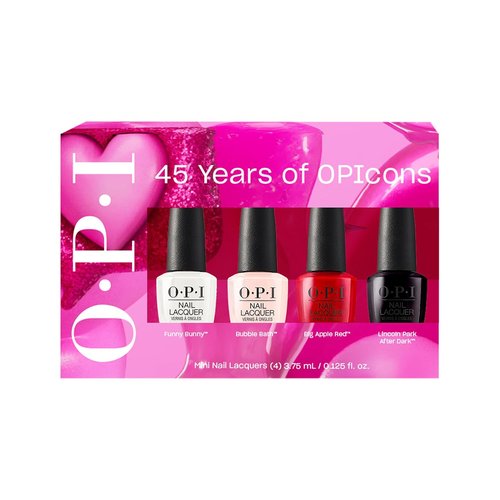 OPI Nail Lacquer Mini Pack - 4 Iconic Crème Shades | Chip Resistant Nail Polish Gift Set