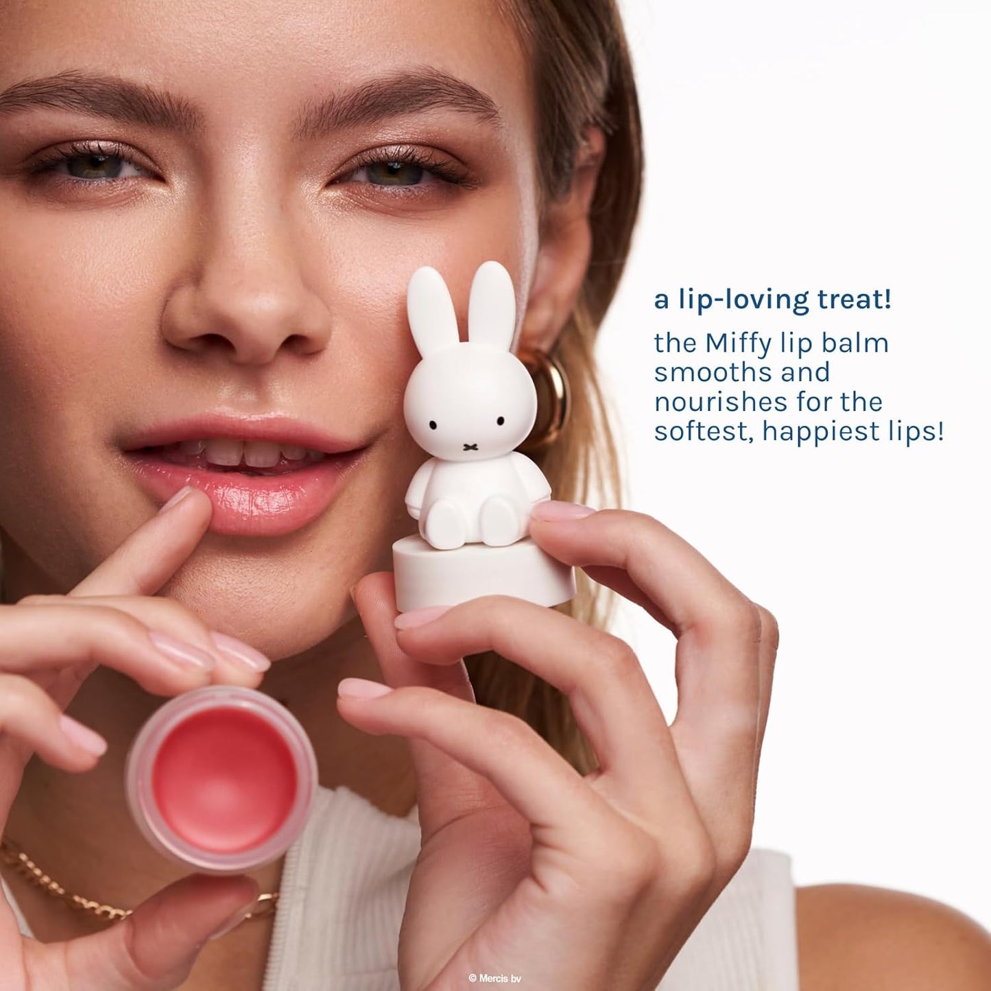 The Crème Shop Miffy Tinted Lip Balm - Hydrating Formula with Hyaluronic Acid & Murumuru - Rare Rose