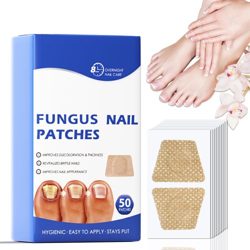 Regine Switzerland Toenail Fungus Treatment - 50 Extra Strength Hydrogel Nail Patches for Overnight Repair