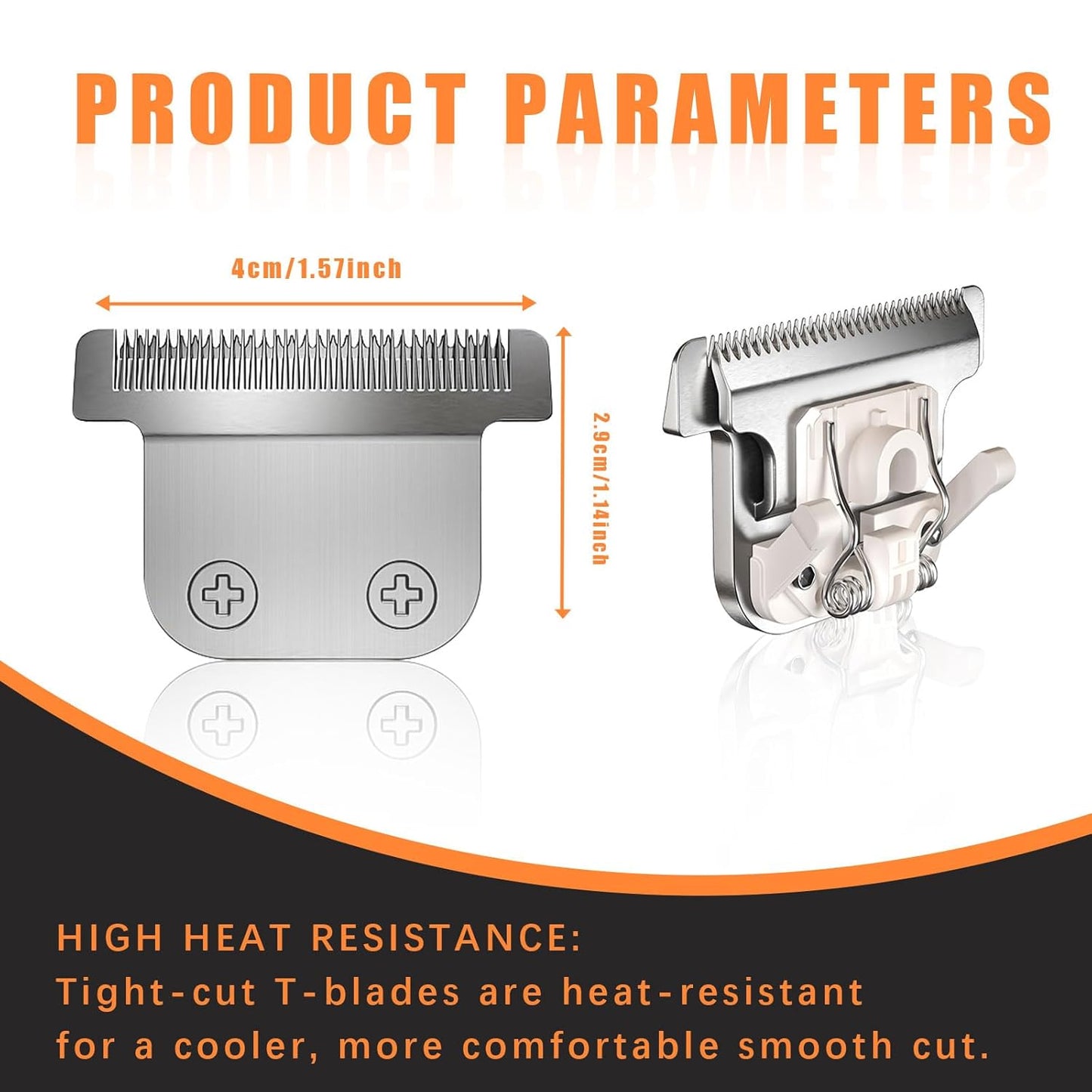 Wahl T-Blade Replacement Blades - 40mm Detachable Stainless Steel for Trimmers 9864/9864SS/9686/9818A/9854L