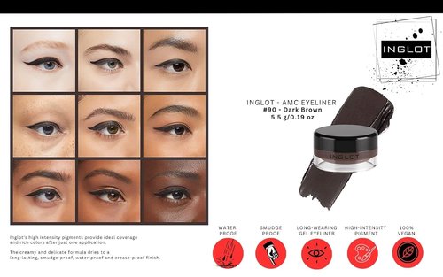 INGLOT Bundle - Duraline & AMC Eyeliner Gel 77 & 90 | High-Performance Makeup Set (3-Piece)