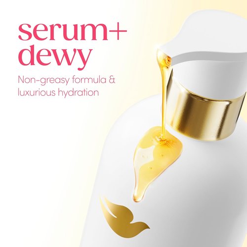 Dove Serum+ Shower Oil Body Wash - Hydrating Cleanser with Coconut & Geranium Oil | 15.3 fl oz