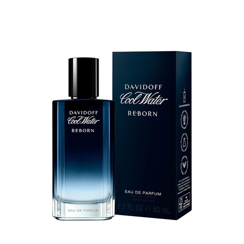 Davidoff Cool Water Reborn Eau de Parfum - Fougère Men's Cologne with Cedarwood & Vetiver - Long Lasting Scent