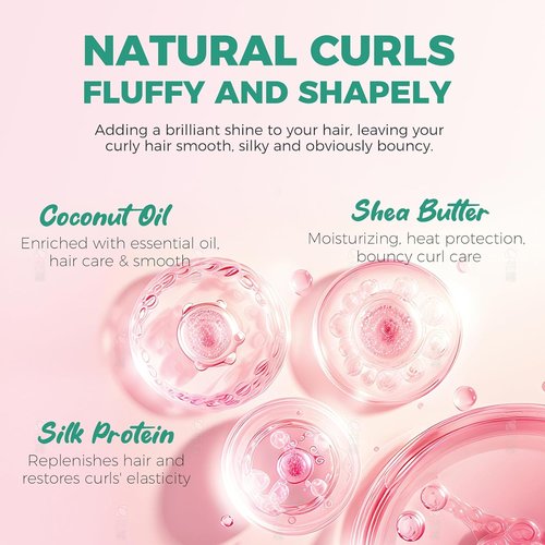 Immetee Curly Hair Mousse - Coconut Oil & Silk Protein for Frizz Control | Extra Moisture Lock, 200ml