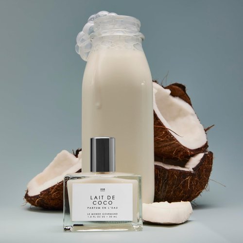 Le Monde Gourmand Lait de Coco Eau de Parfum Spray - Creamy Coconut & Vanilla Praline Scent | Vegan, 1 fl oz (30 ml)