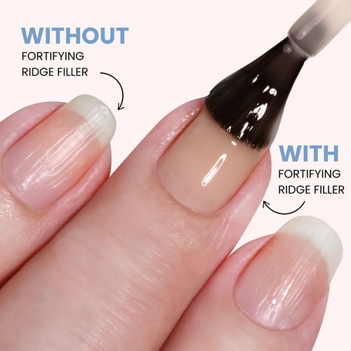 LONDONTOWN kur Nail Ridge Filler - Smoother - Strengthener - Filler for Damaged Uneven Nails - Fortifying, Self Leveling Base, Vegan, Cruelty Free, Paraben Free, 0.4 fl oz