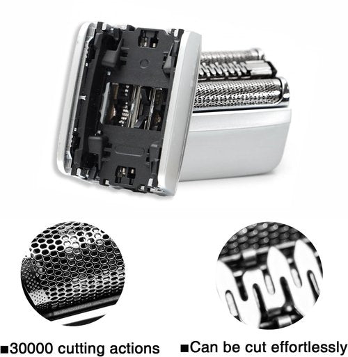 Braun 83M Replacement Shaver Head - Upgrade Foil & Cutter Blade for Series 8 Wet & Dry | 2-Pack