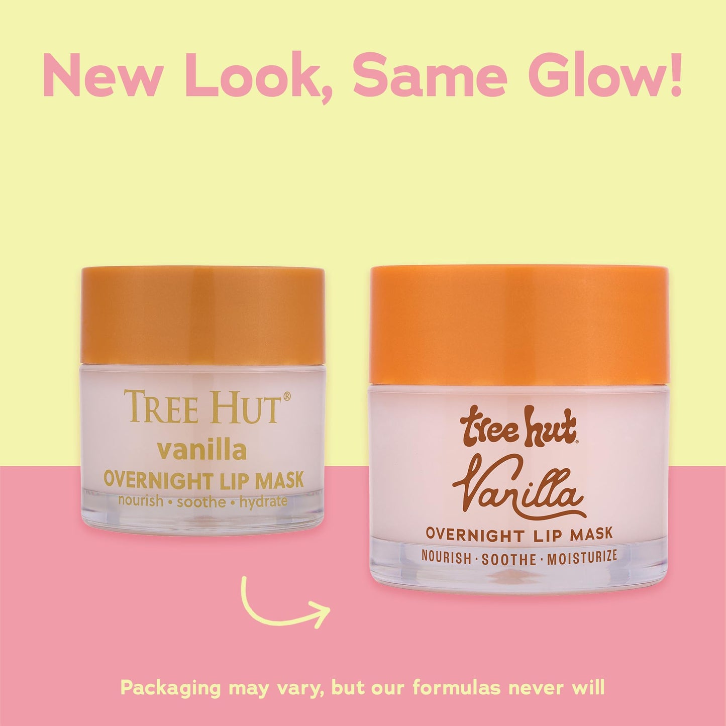 Tree Hut Vanilla Overnight Lip Mask, Deeply Hydrating Leave-On Treatment for Soft Lips, Self Care Essential, 6 oz