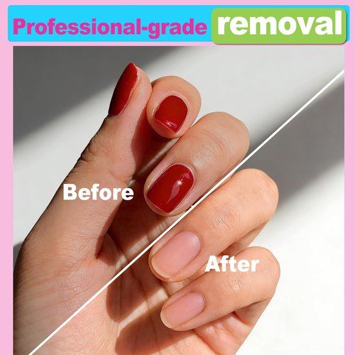 NXJ INFILILA Non-Acetone Nail Polish Remover - 125ml Gentle Formula with Rose Scent, Moisture-Friendly for Sensitive Nails & Cuticles, Fingernail Polish Remover for Regular & Glitter Polish