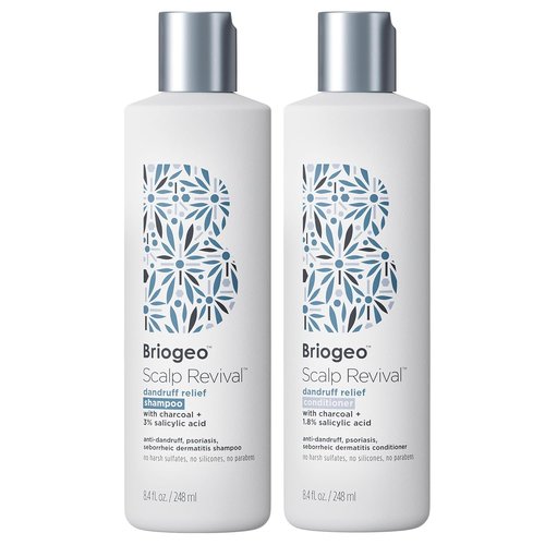 Briogeo Scalp Revival Shampoo & Conditioner Bundle - Anti-Dandruff Care with Charcoal & Salicylic Acid | 2 x 8.4 fl oz