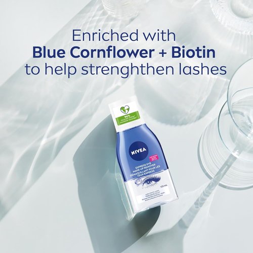 NIVEA Double Effect Eye Make-Up Remover - Gentle Formula for Effortless Makeup Removal | 6.7 Fl Oz