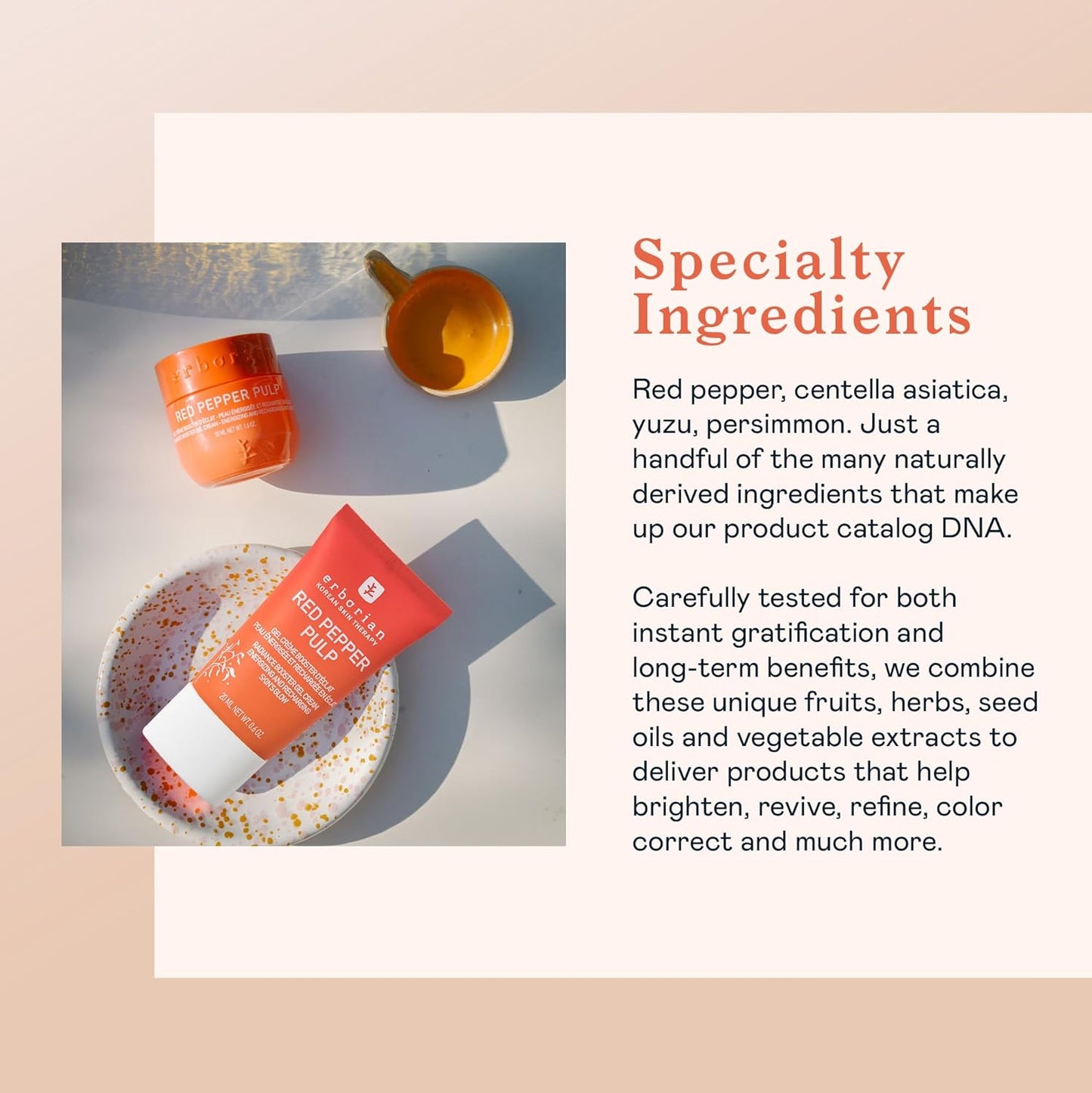 Erborian Red Pepper Pulp Gel - Hydrating & Energizing Facial Moisturizer for Bright, Refreshed Skin - Korean Skincare