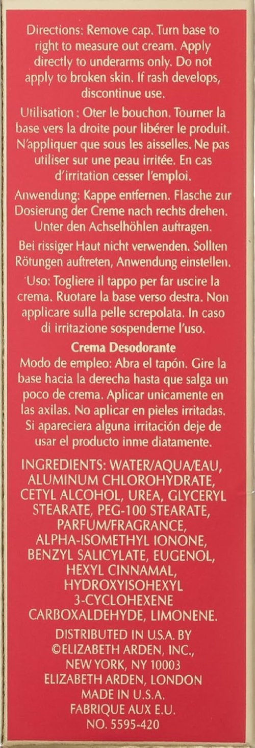 Elizabeth Arden Red Door Cream Deodorant - Long-Lasting Freshness | 1.5 oz.