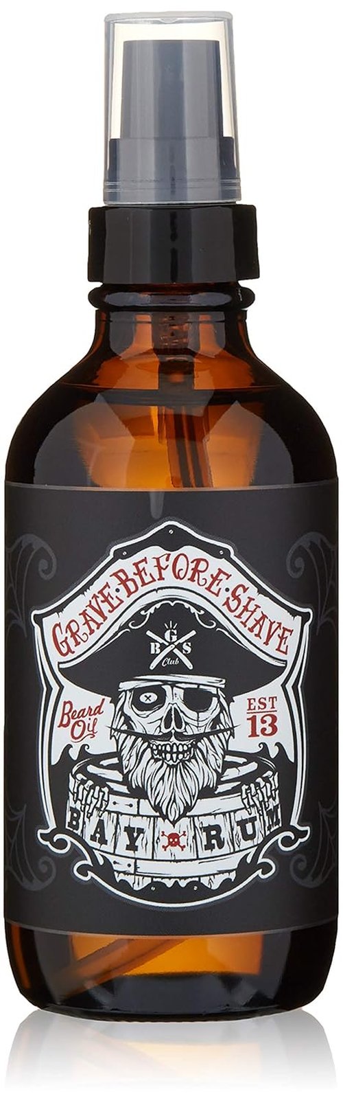 Grave Before Shave™ Beard Oil - Bay Rum Scent | Nourishing 4 Oz. Bottle for Healthy Beards