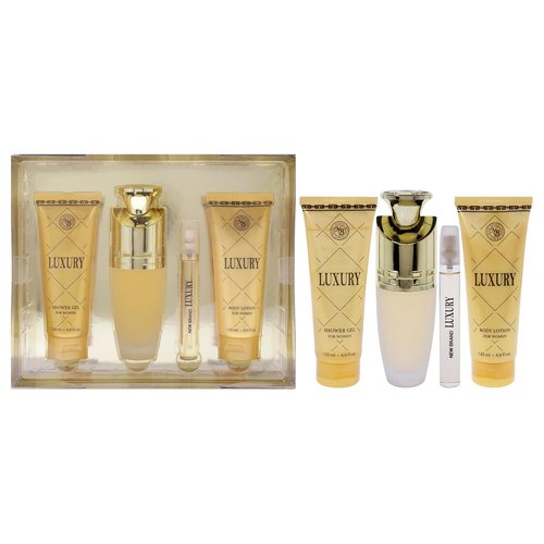 New Brand Luxury - Women's 4 Pc Gift Set with 3.3oz EDP Spray, Shower Gel & Body Lotion