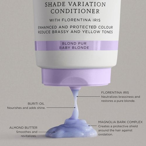 Christophe Robin Purple Conditioner - Baby Blonde Toning with Florentina Iris | Neutralizes Brassy Tones, 200ml