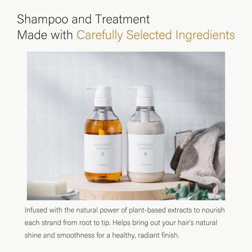 MARGARET JOSEFIN Japanese Shampoo - Sulfate-Free Hydration for Smooth Volume | Green Tea Scent | 16.9 fl oz (500mL)