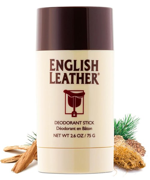 English Leather Deodorant for Men - Classic Citrus & Woody Scent | Long-Lasting 2.6 Oz (75 g)