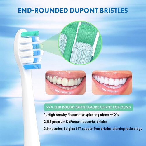 Philips Sonicare Replacement Toothbrush Heads - 16 Pack Soft Electric Brush Heads for Optimal Plaque Control | Compatible with HX9023/65, 4100, 5100, 6100