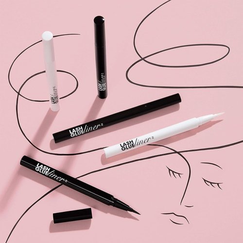 KISS Lash Glueliner - 2-in-1 Felt-Tip Eyeliner and Lash Adhesive | Long-Lasting Wear, Pack of 2