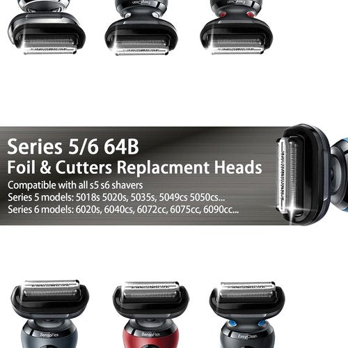 64B Replacement Head for Skiennix S5 & S6 Shavers - Compatible with Multiple Models | Precision Cutting