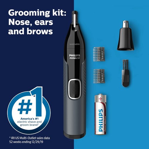 Philips Norelco Nose Trimmer 3000 - Precision Grooming for Nose, Ears & Eyebrows | NT3600/62