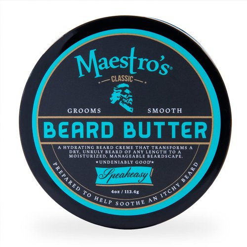 Maestro's Classic Beard Butter - Anti-Itch, Hydrating Creme for All Beard Types | Speakeasy Blend, 4 Ounce