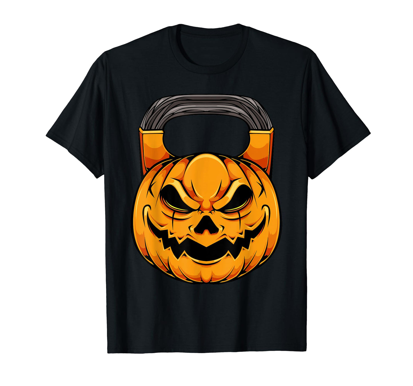 Pumpkin Dumbbell Lazy Halloween Costume Workout Gym Lover T-Shirt