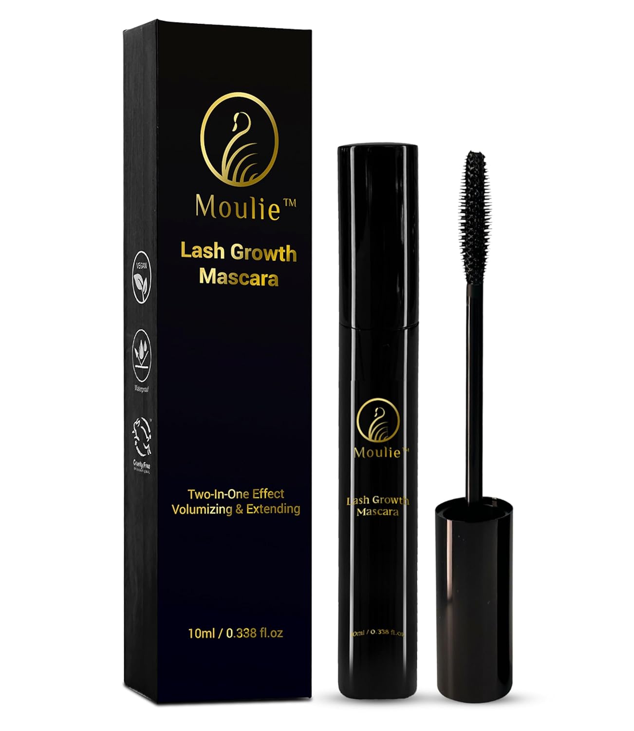 Skiennix Lash Growth Mascara - Organic Volumizing & Lengthening Formula | Waterproof, Vegan, 10ml