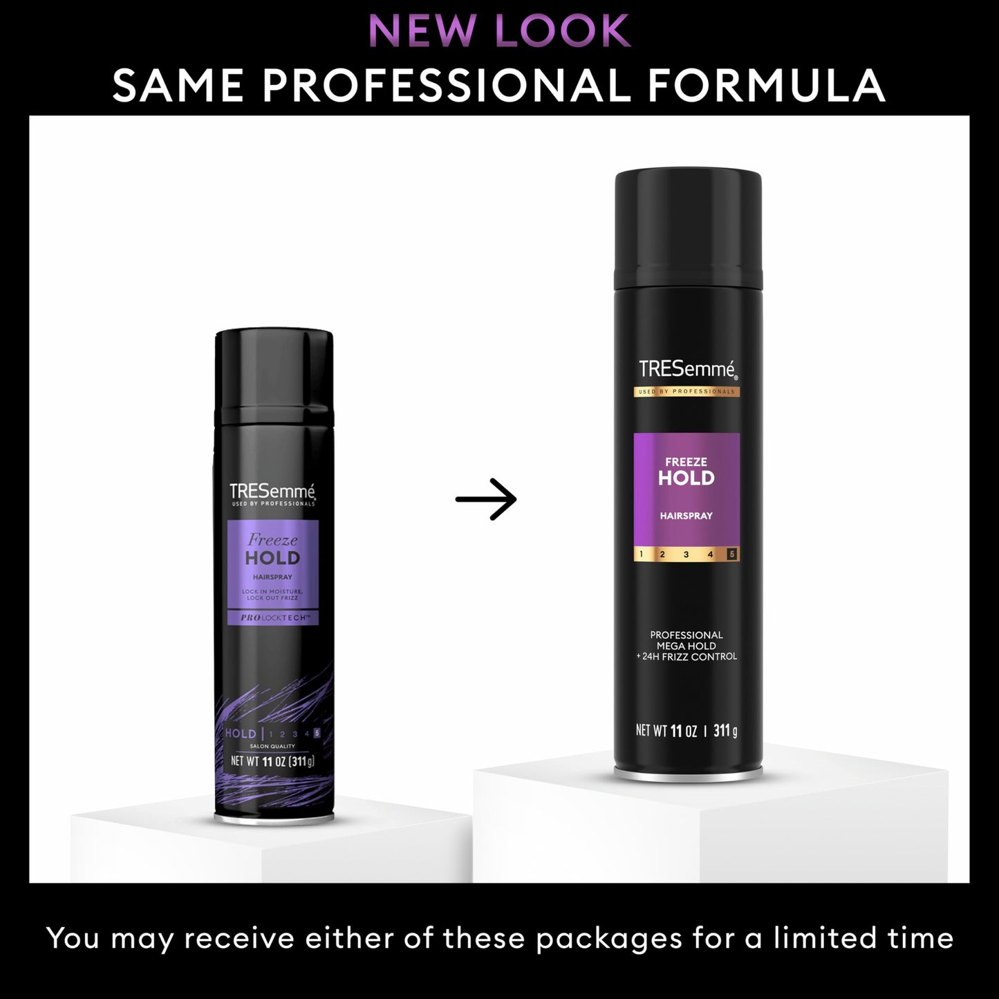 TRESemmé Hairspray Pack of 6 Freeze Hold for 24-Hour Frizz Control and All-Day Humidity Resistance 11 Fl Oz