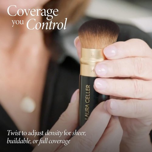 Laura Geller New York Retractable Airbrush Kabuki Brush - Professional Makeup Tool - Cruelty-Free