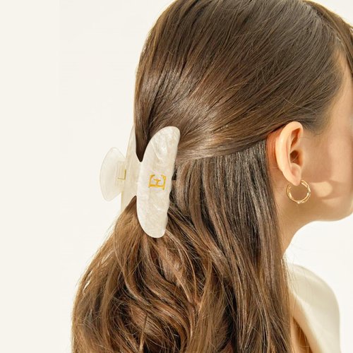 Fycert Gifts for Women Teen Girls - Cute Hair Clips Initial Claw | Birthday Gifts | Bridesmaid Gifts | Preppy Trendy Stuff Personalized Hair Claws Accessories - Gold,A
