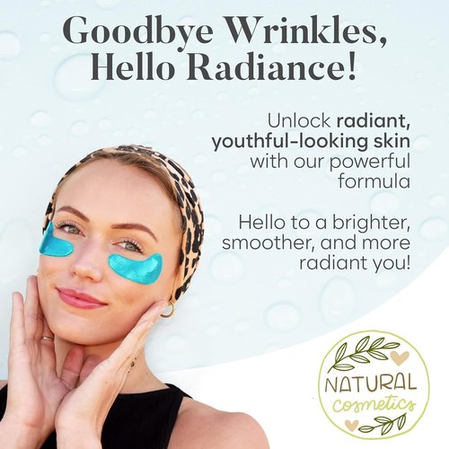 AURAE Hyaluronic Acid Under Eye Patches - Hydrating Eye Mask for Dark Circles & Puffiness | 30 Pairs
