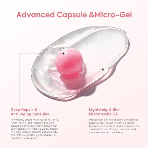 PDRN Pink Collagen Capsule Cream - Retinol & 5% Niacinamide Moisturizer for Firming | 2.37 oz