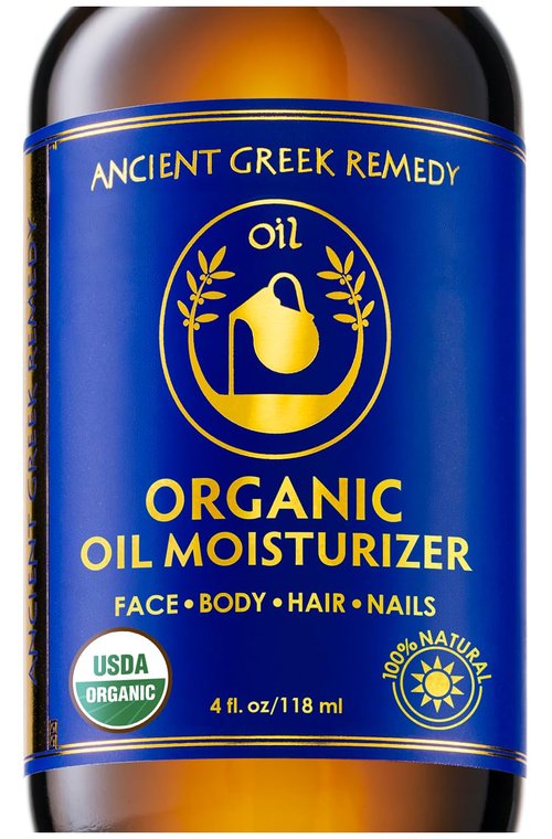 Ancient Greek Remedy Body Oil - Organic After Shower Moisturizer for Dry Skin - 4 oz Almond & Lavender Blend