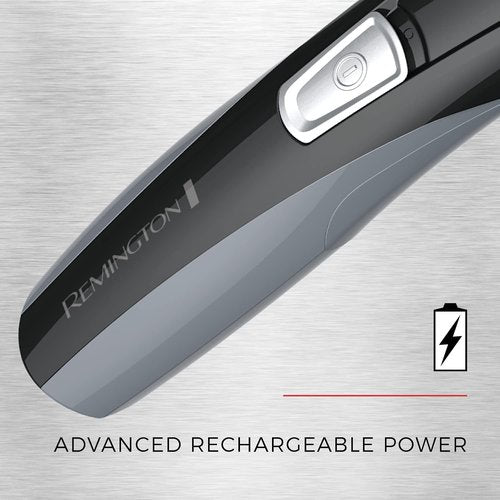 Remington Body Groomer Kit - Advanced Rechargeable Beard Trimmer with 10 Pieces | 6.3 Inch, Black