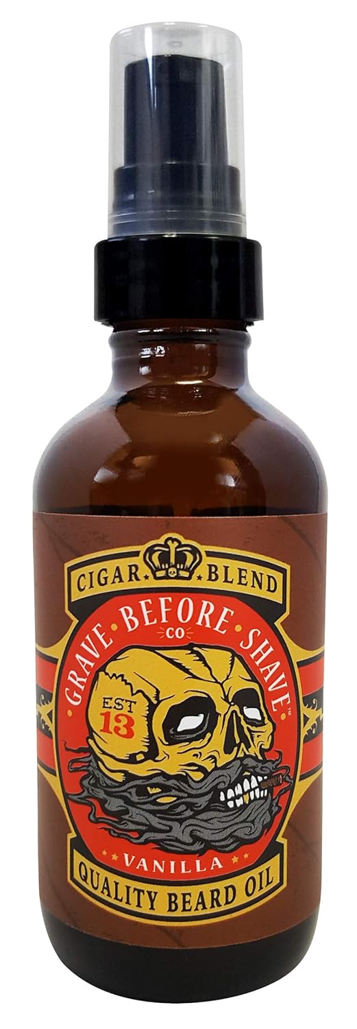 Grave Before Shave Beard Oil - Cigar Blend | Nourishing Formula in 4 oz. Bottle