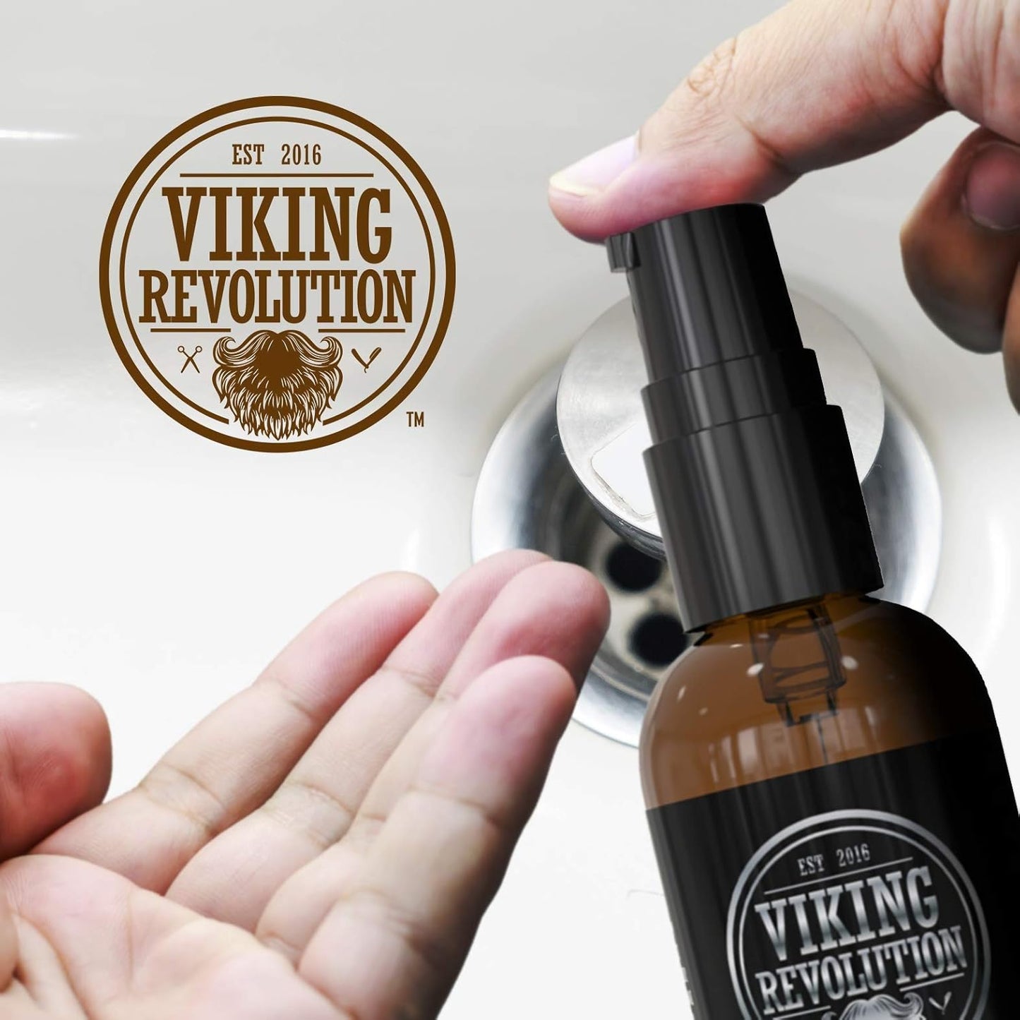 Viking Revolution Pre-Shave Oil for Men - Sandalwood Scent for Smooth, Irritation-Free Shave | 1 Fl Oz