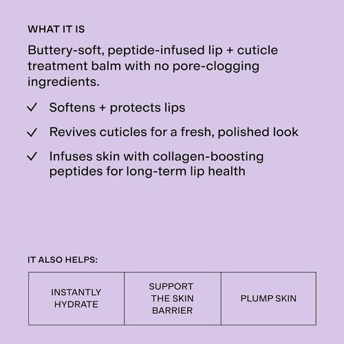 CLEARSTEM LIPS&CUTES Lip Balm & Cuticle Care - Hydrating Multi-Tasking Balm with Peptides & Vitamin E for Daily Nourishment