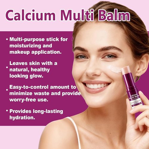 Calcium Multi Balm Stick - Korean Collagen Moisturizing Cream for Wrinkle Reduction & Firming | All-in-One Face, Eye & Neck Care, 9g