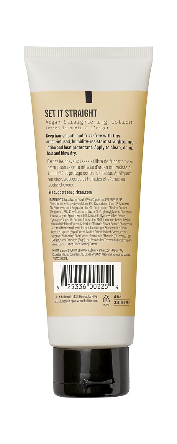 AG Care Argan Straightening Lotion - Smooth & Sleek Hair | 5 Fl Oz
