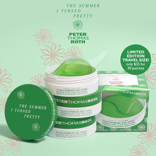 Peter Thomas Roth | Cucumber De-Tox Hydra-Gel Eye Patches - Travel Size for Refreshing Eye Care